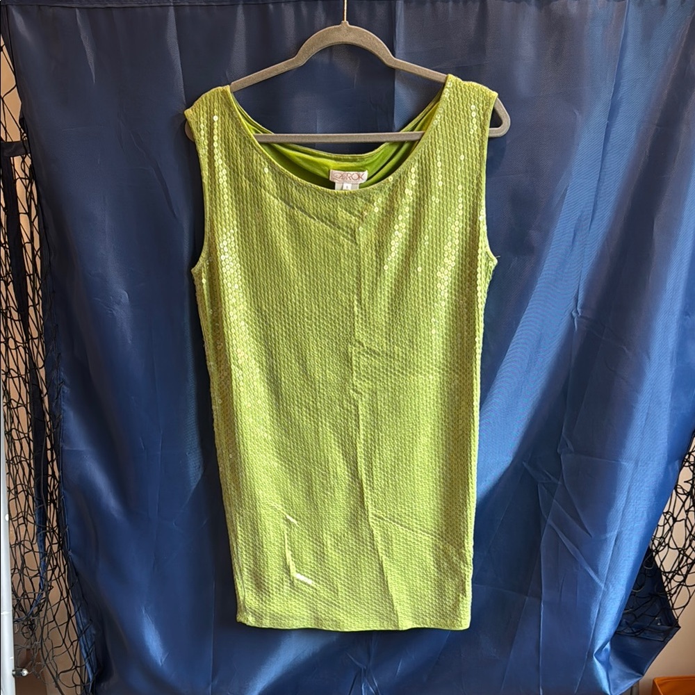 Lime Green LaRok Sleeveless Mini Dress